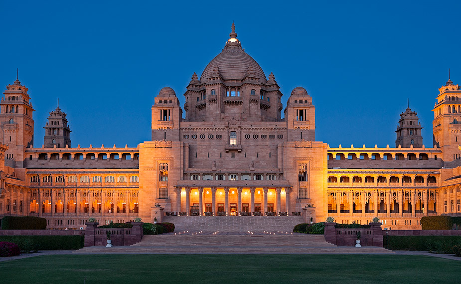 Umaid Bhawan Palace at golden hour
