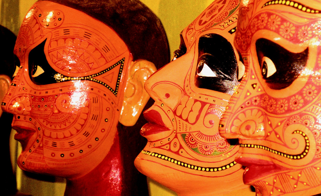 Kerala Folklore Museum — Theyyam ritual masks, Kochi