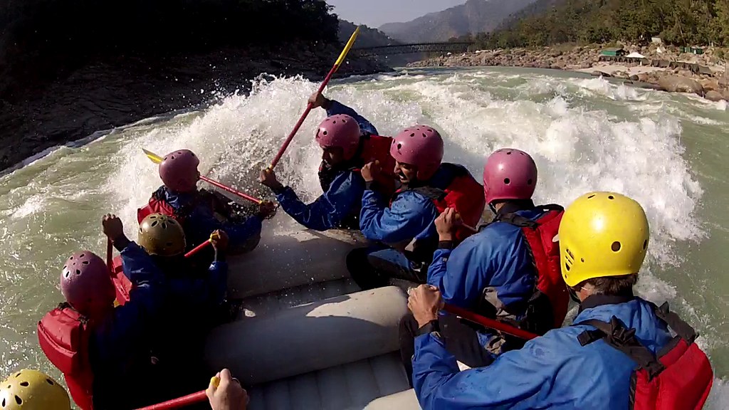 Rafting on the Ganges rapids