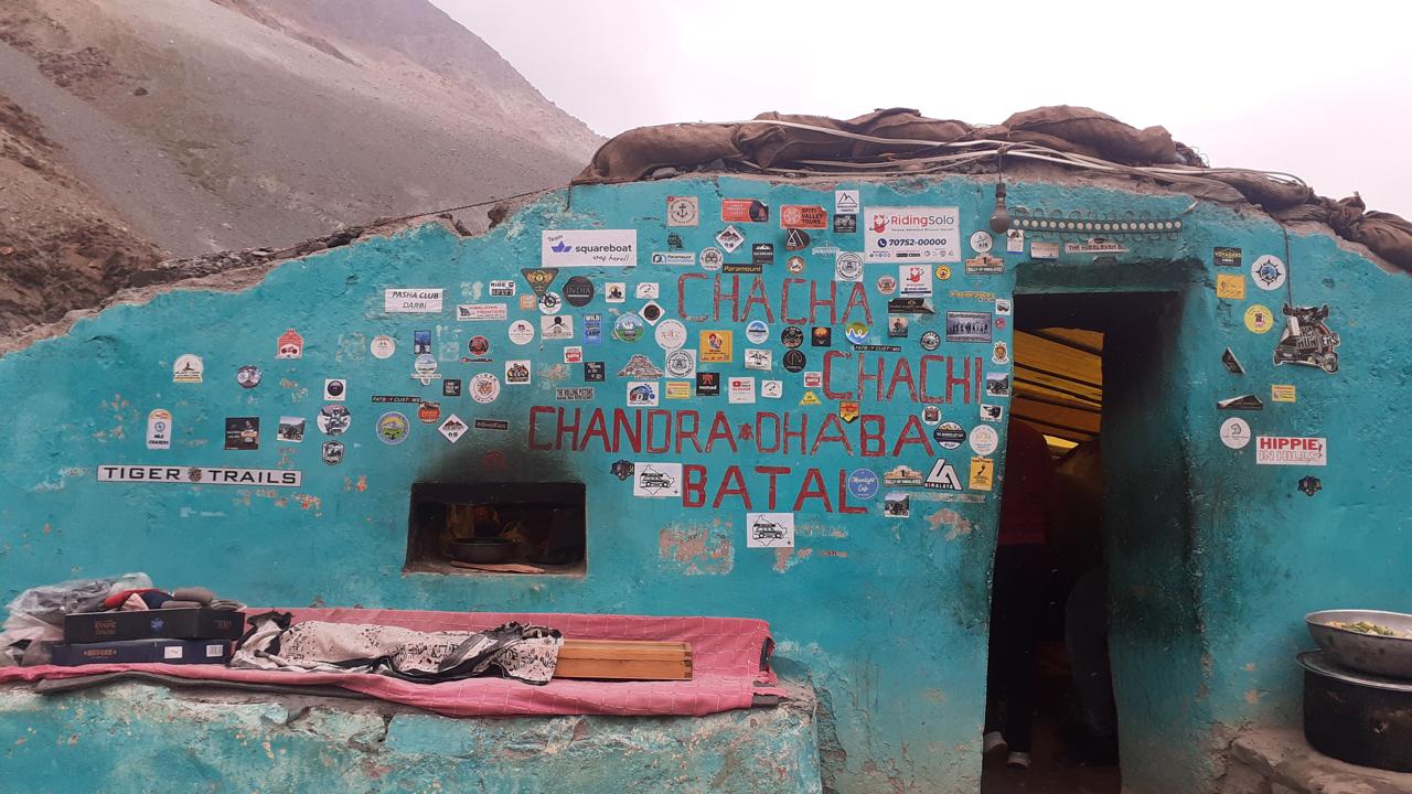 Chacha Chachi Dhaba at Batal — legendary roadside stop on the Spiti Valley highway