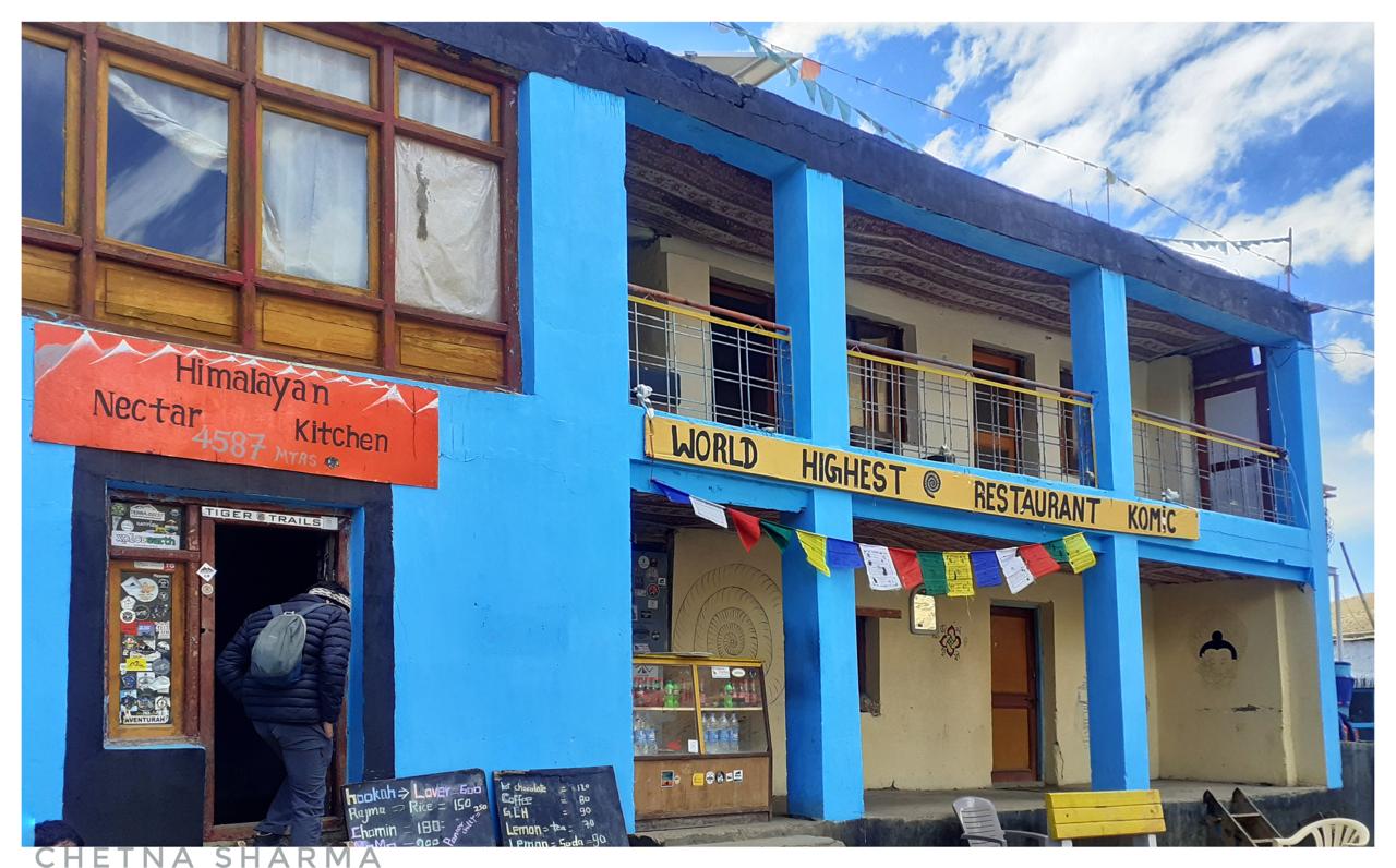 Komic Village — world's highest restaurant at 4,587 metres, Spiti Valley