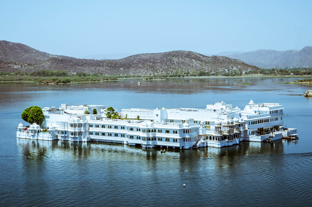 Lake Palace Hotel on the water