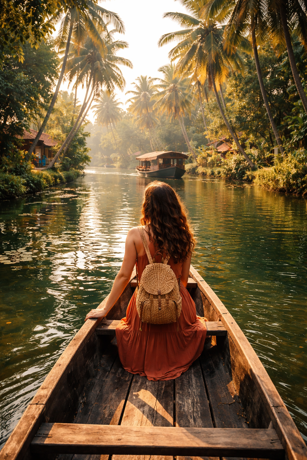 Serene morning in Kerala backwaters
